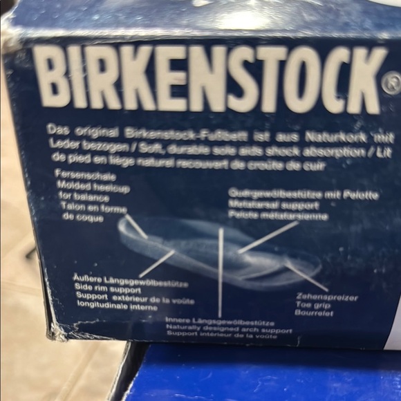 Birkenstock Navy and Cream Shearling Sandals size 35 US L4 narrow fit NWT - Picture 3 of 12